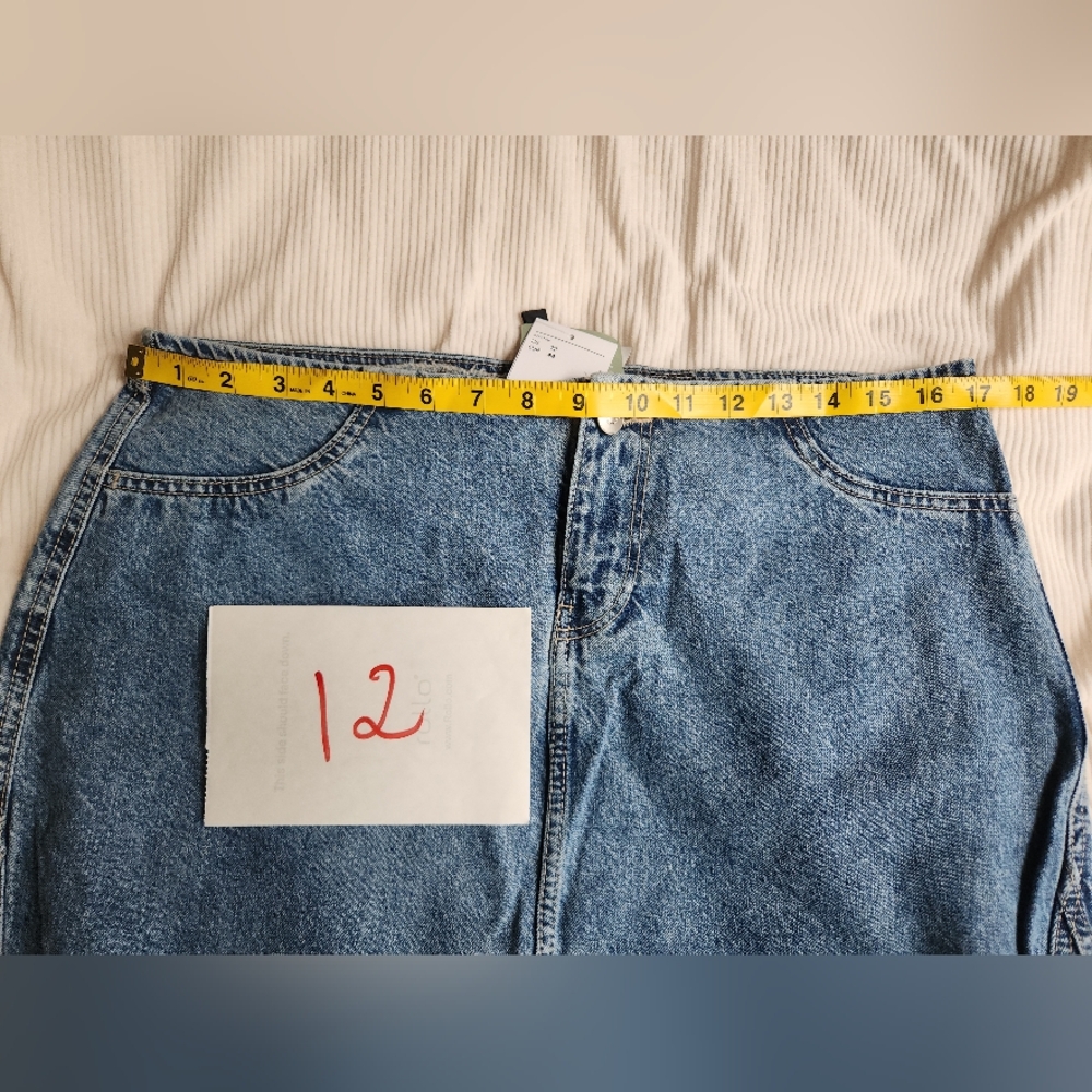 H&m denim maxi skirts light blue BNWT - Picture 11 of 16